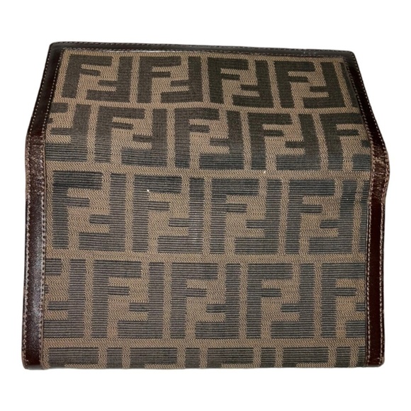 FENDI Bi-fold Zucca Continental Wallet in Tobacco. - Picture 13 of 16
